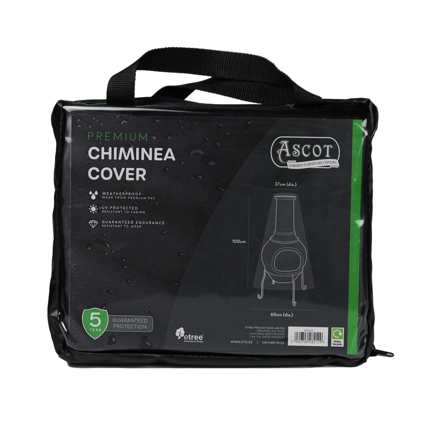 Premium Chiminea Cover - 37/60 (Dia.) X 100 (H) cm