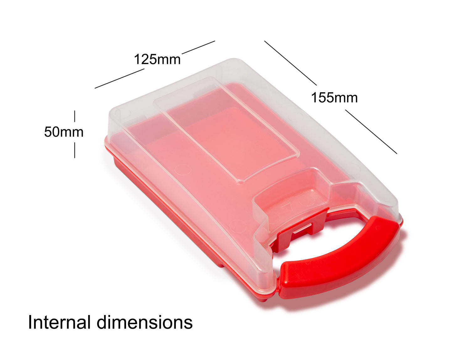 Red Plastic Storage Case (125x155x50 mm internal) - Etree - Etree -
