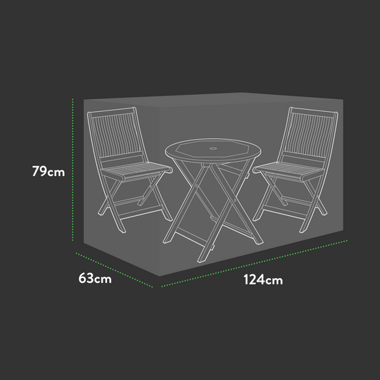 Premium Bistro set cover-small - 124 X 63 X 79 (H) cm