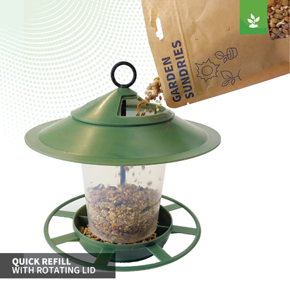 Easy Clean Lantern Bird Feeder - Prevent Disease & Protect Wildlife