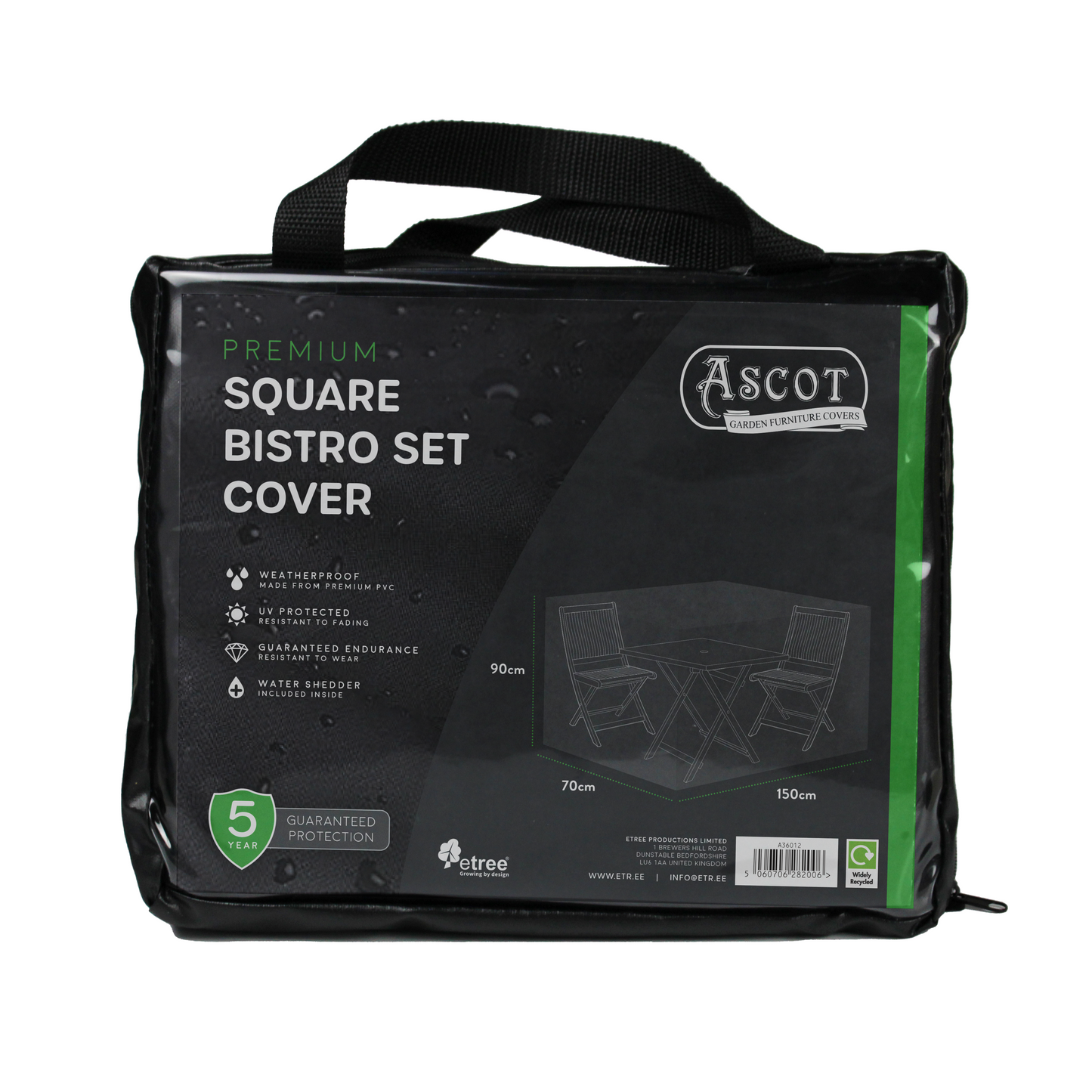 Premium Square Bistro Set Cover - 150 X 70 X 90 (H) cm