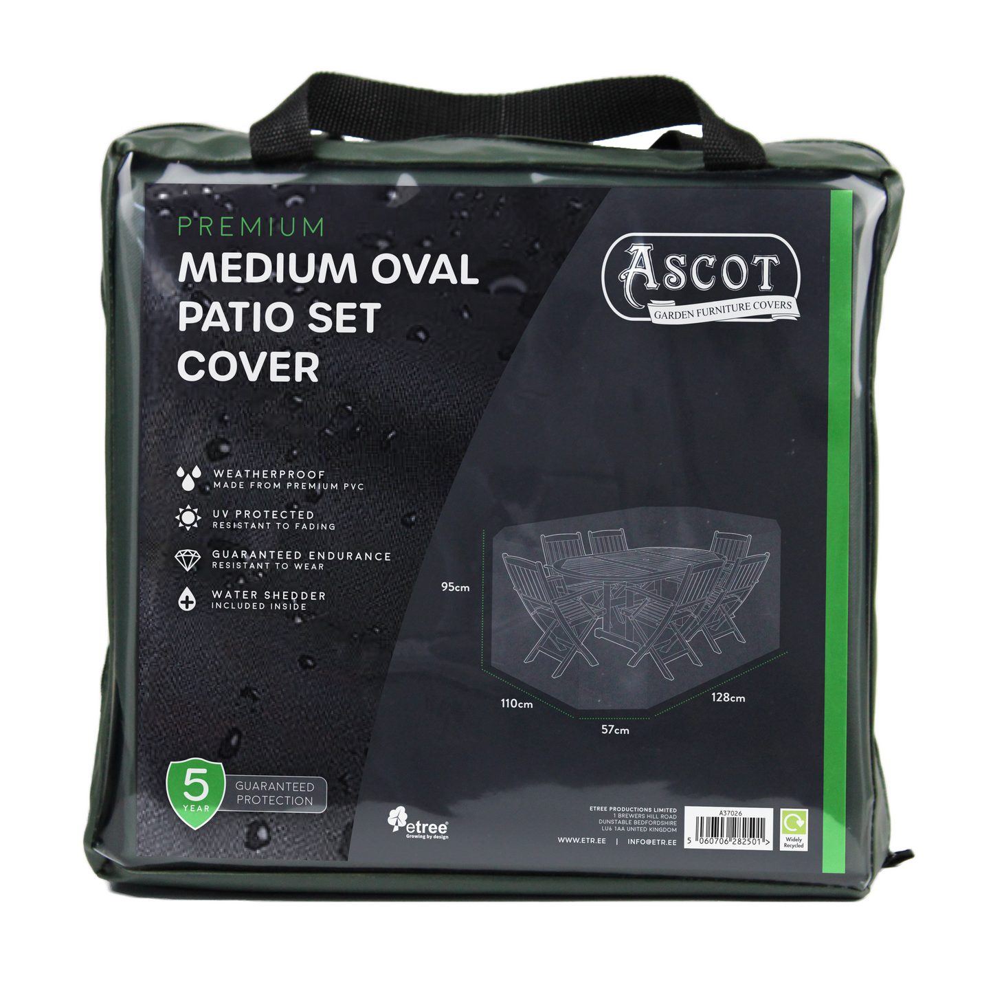 Premium Patio Set Cover - Medium Oval - 208 X 191 X 95 (H) cm