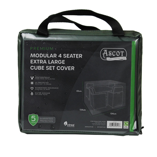 Premium Modular 4 Seater Cube Set Cover XL - 134 X 134 X 65 H