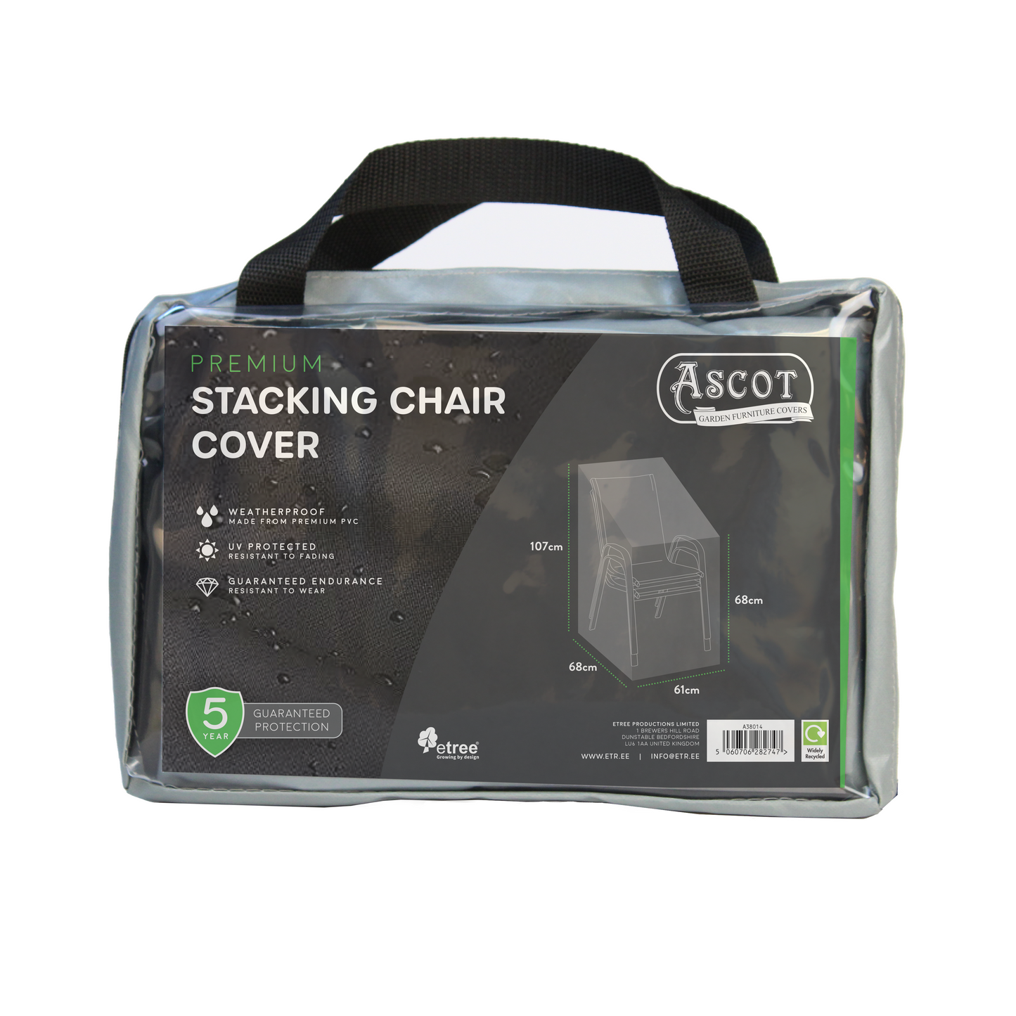 Premium Stacking Chair Cover - 61 X 68 X 68/107 (H) cm