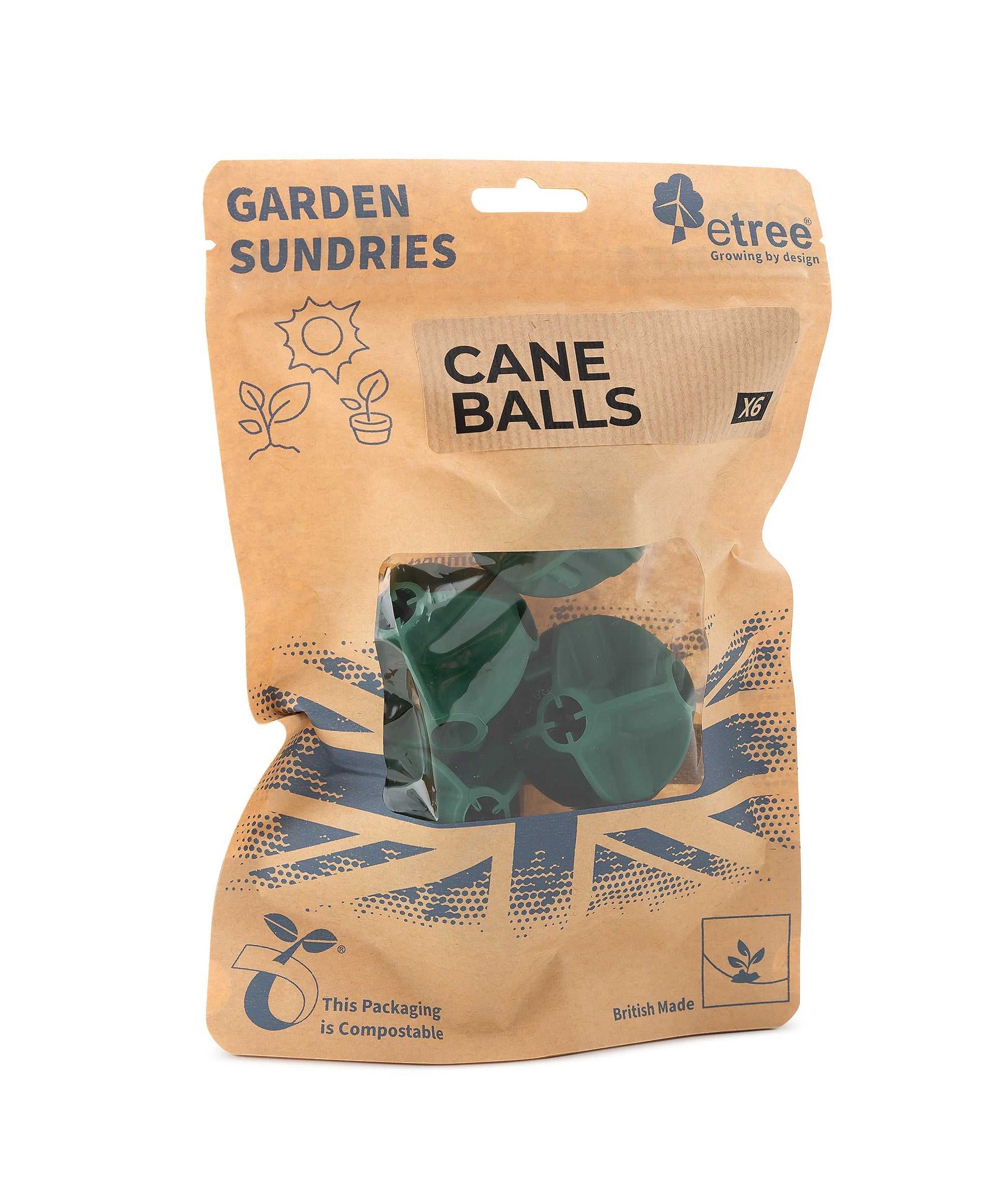 Etree Cane Balls - Build netting cages and plant structures the simple way. Gardening Accessories