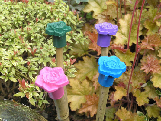 Etree Flower Cane Caps (8pcs) Mixed Colours Gardening Accessories