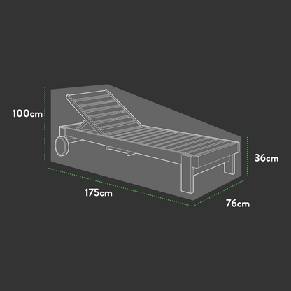 Premium Sun lounger Cover - 76 X 175 X 36/100 (H) cm