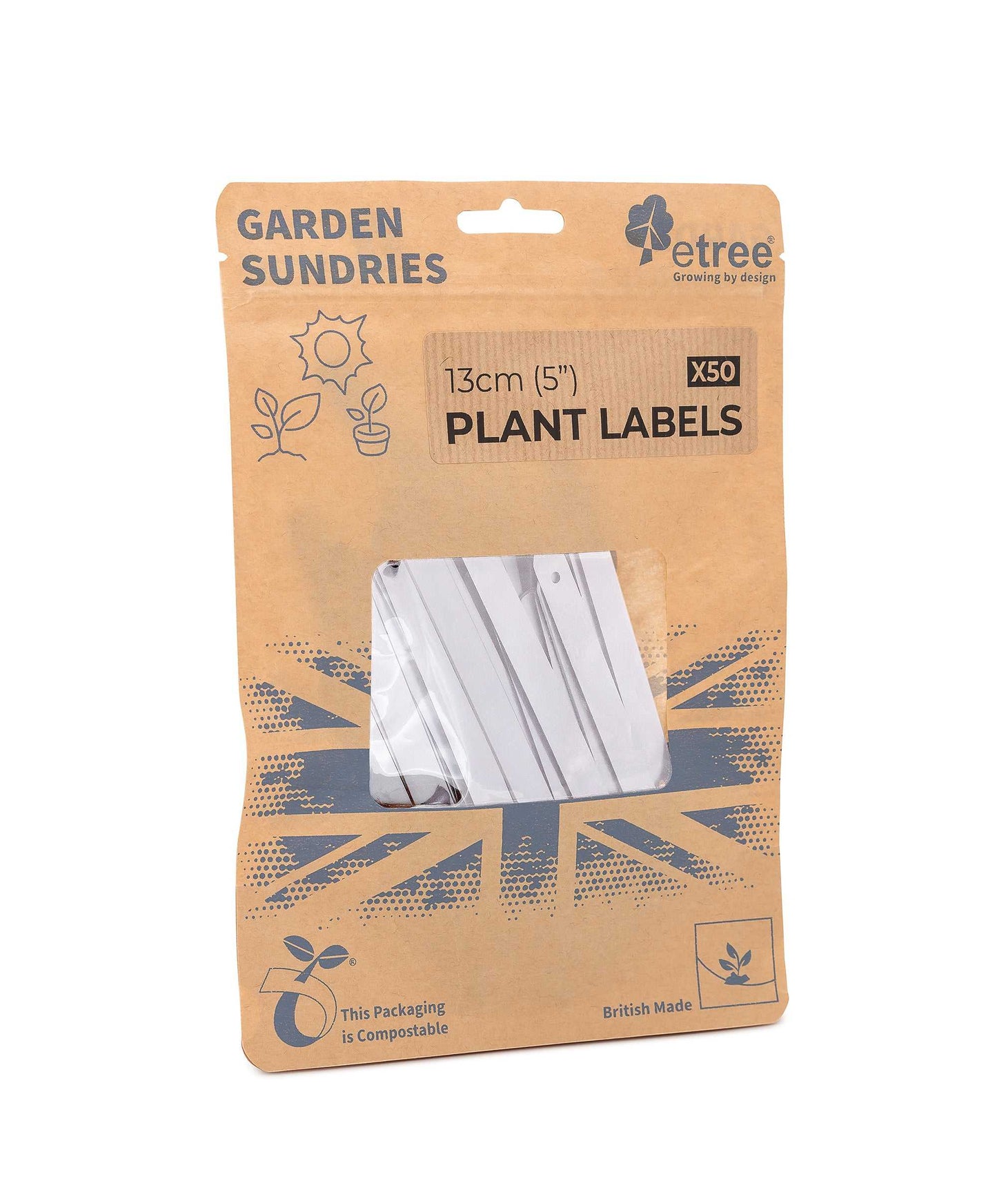 Etree Plant Labels (4" or 5") 2 Colours (50/100/500/1000 pcs) - Single/Bulk/Wholesale Gardening Accessories