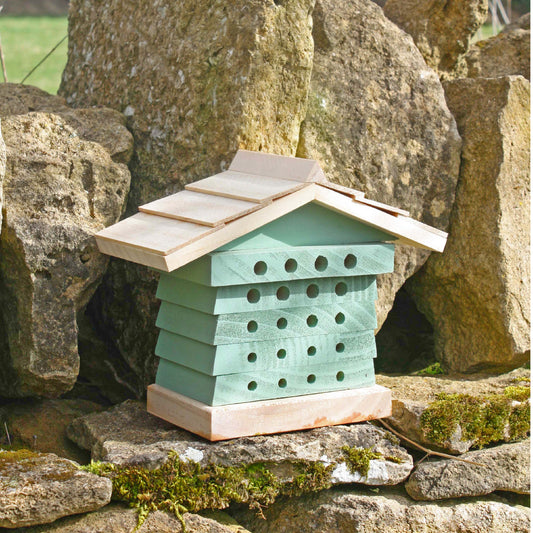 FSC® Timber Solitary Bee Hive Sea Green